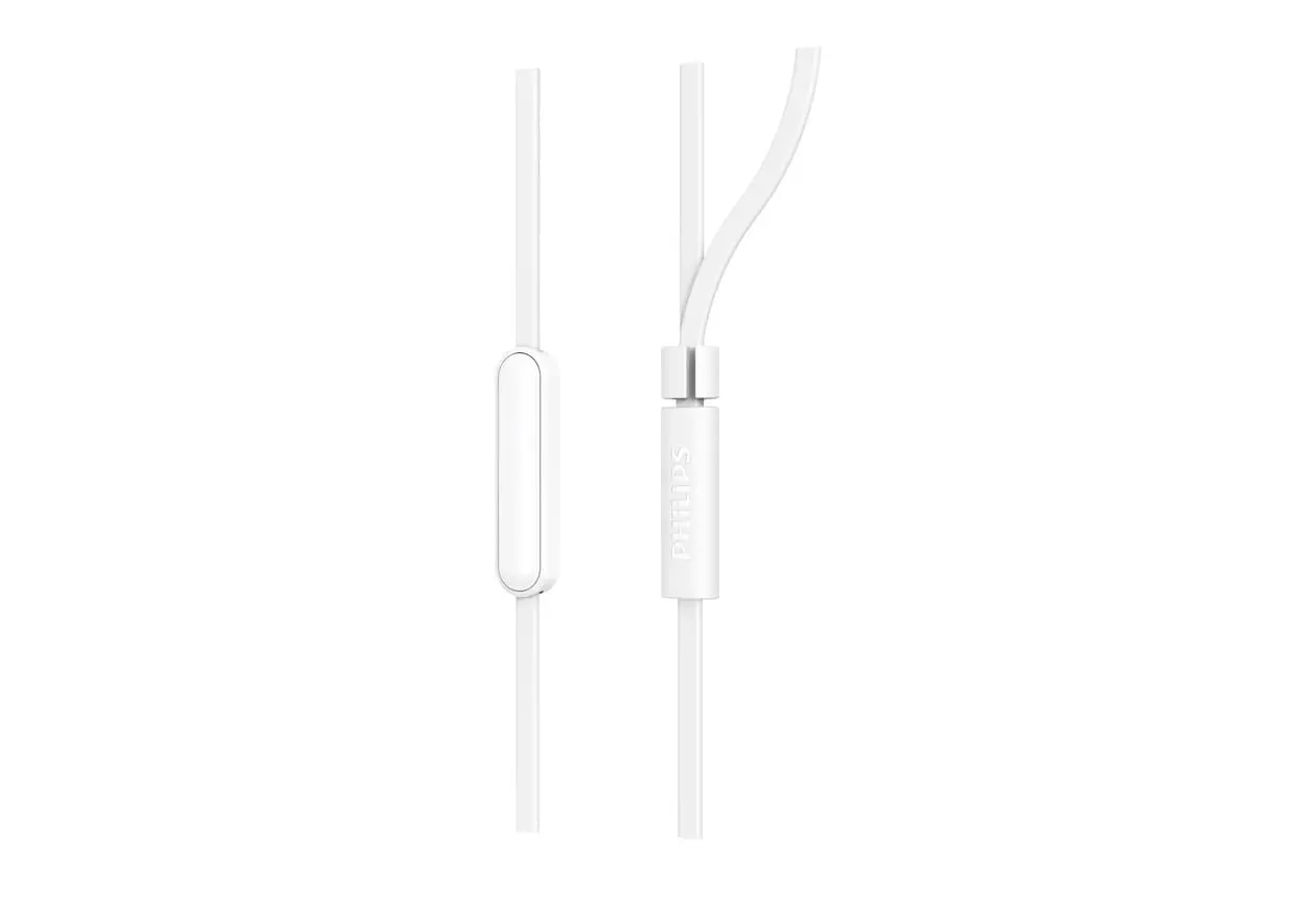 Słuchawki przewodowe Philips TAE1105WT/00 Dokanałowe Mikrofon Biały