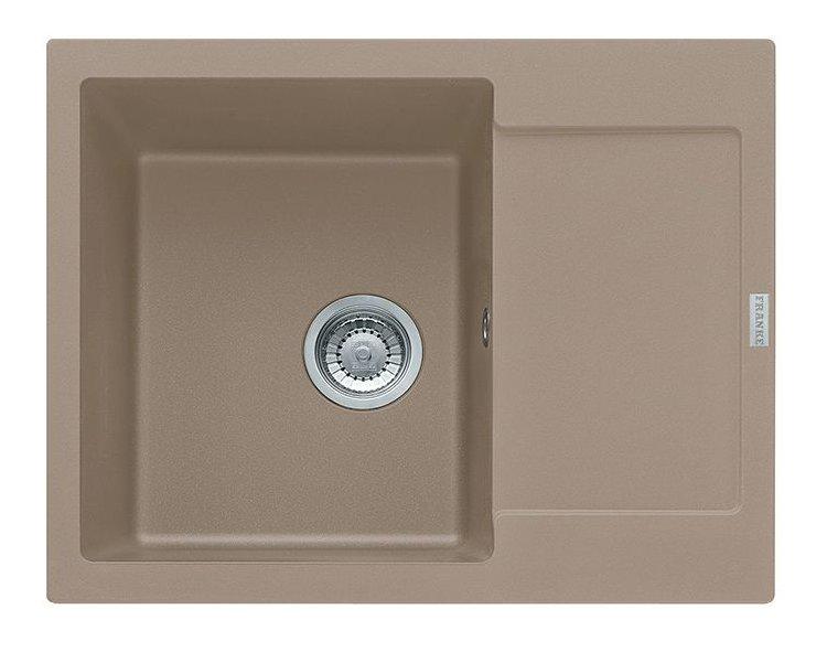 Zlewozmywak Franke Maris MRG 611-62 - cappuccino - granitowy - wpuszczany w blat - ociekacz