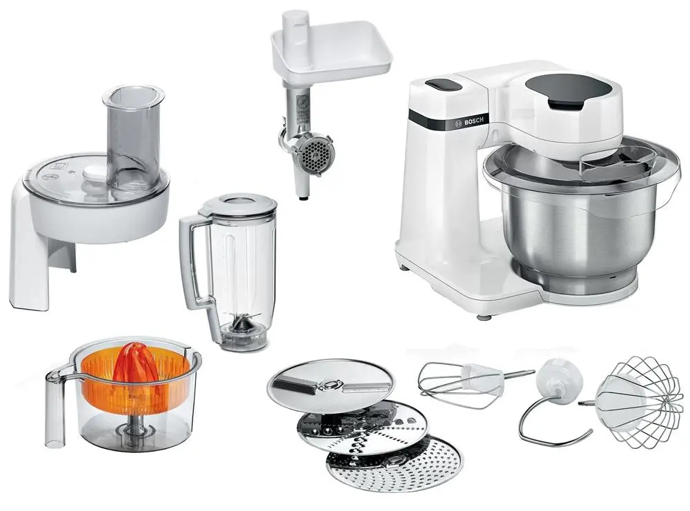 Bosch MUMS2EW40 Wydajność do 2,4kg lekkiego ciasta Kompaktowe wymiary