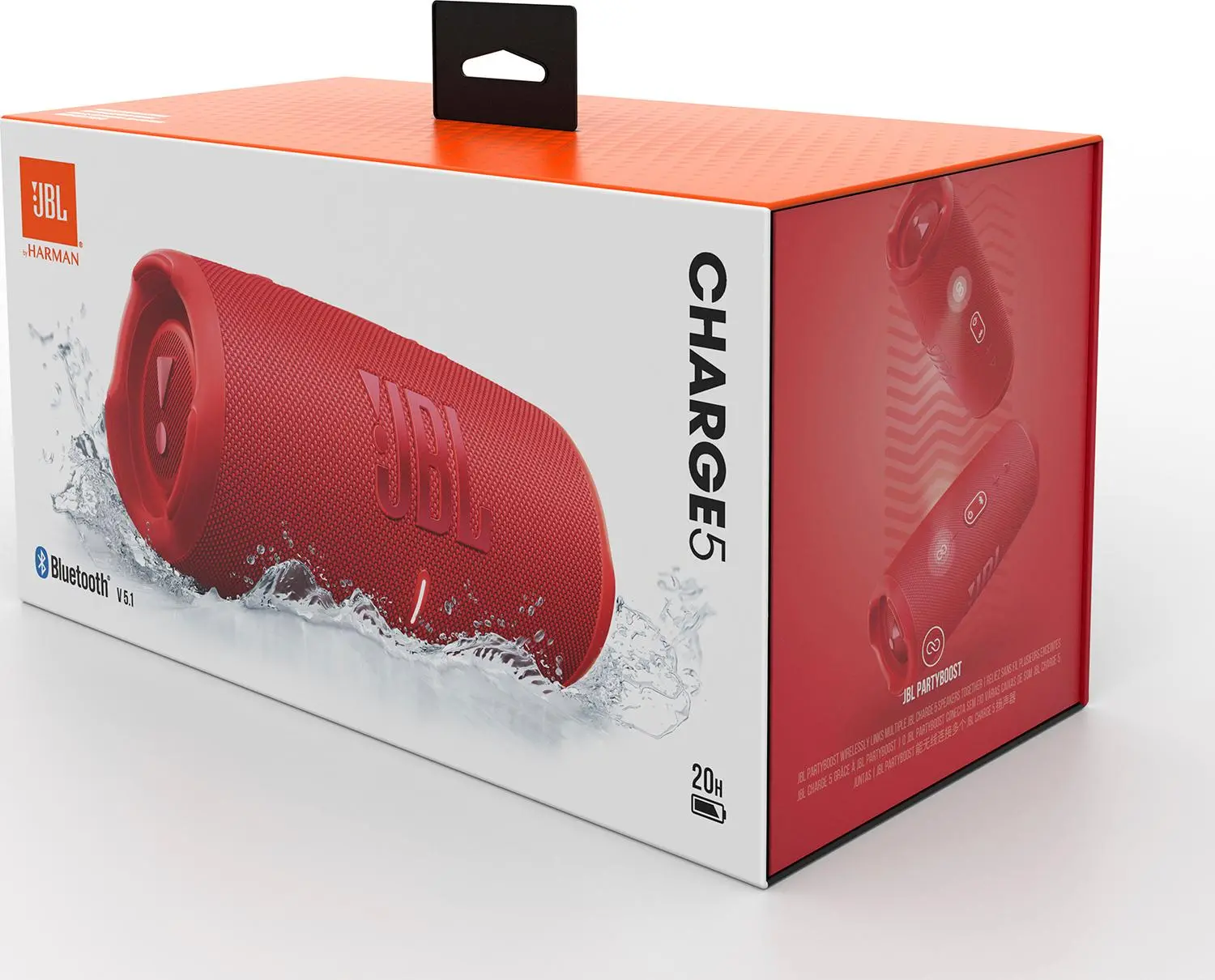 Głośnik Bluetooth JBL Charge 5 40W Czerwony