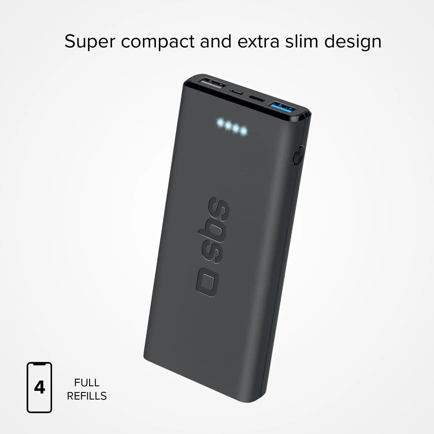 Powerbank SBS TTBB10000FASTK 10000mAh USB-C + micro USB 10W Czarny