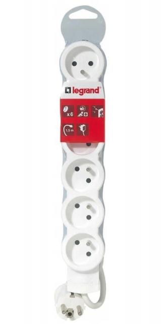 Przedłużacz Legrand 50061 6 gniazd 1,5m Biały