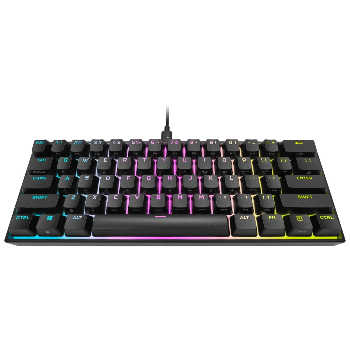 Klawiatura mechaniczna Corsair K65 RGB Mini Cherry MX Red Czarny