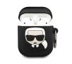 Etui na słuchawki Karl Lagerfeld KLACCSILKHBK Silicone Ikonik AirPods Cover Czarny