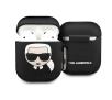 Etui na słuchawki Karl Lagerfeld KLACCSILKHBK Silicone Ikonik AirPods Cover (czarny)