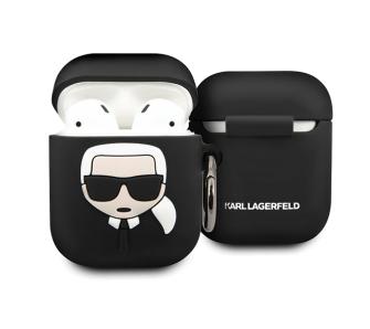 etui na słuchawki Karl Lagerfeld Silicone Ikonik KLACCSILKHBK AirPods