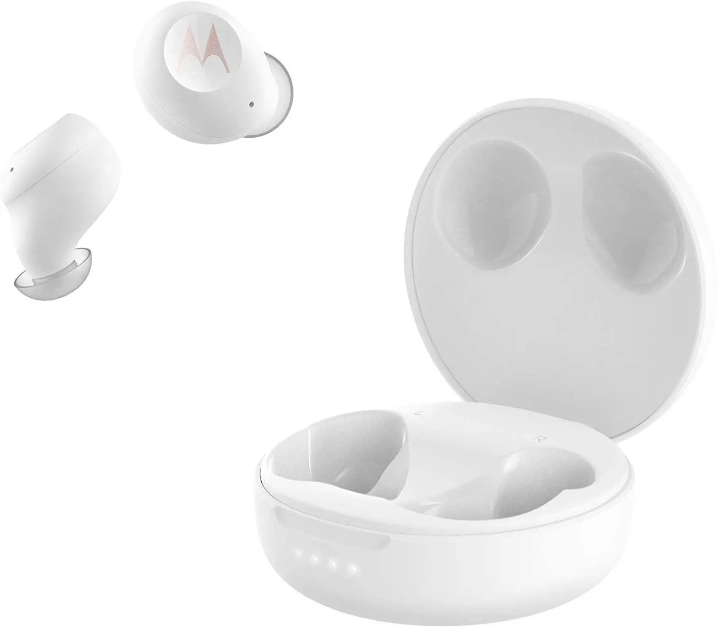 Słuchawki bezprzewodowe Motorola Vervebuds 250 True Wireless Dokanałowe Bluetooth 5.0 Biały