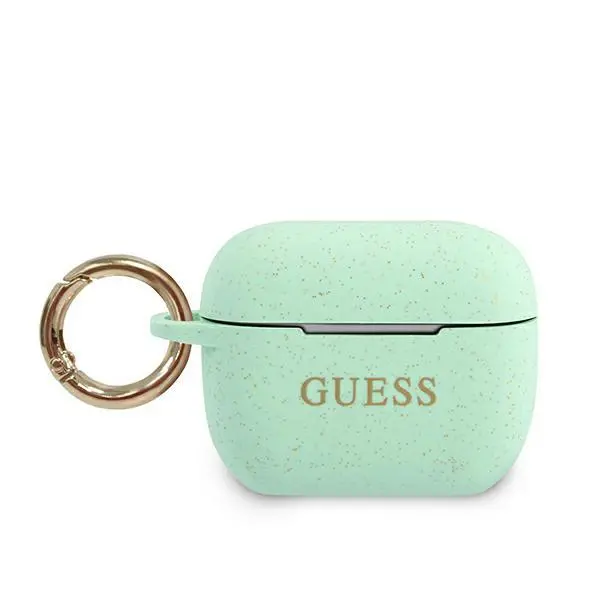 Etui na słuchawki Guess GUACAPSILGLGN Silikonowe etui AirPods Pro Zielony