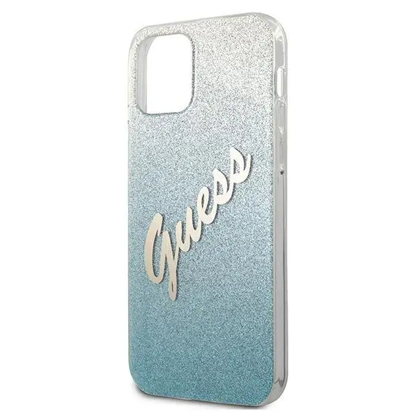Etui Guess Glitter Gradient GUHCP12SPCUGLSBL do iPhone 12 mini Niebieski