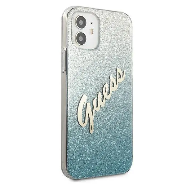 Etui Guess Glitter Gradient GUHCP12SPCUGLSBL do iPhone 12 mini Niebieski