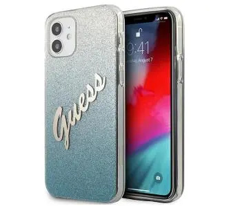 Etui Guess Glitter Gradient GUHCP12SPCUGLSBL do iPhone 12 mini Niebieski