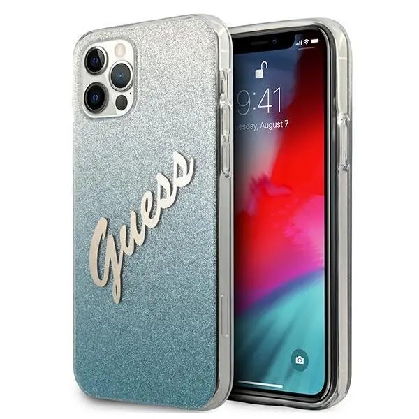 Etui Guess Glitter Gradient Script GUHCP12LPCUGLSBL do iPhone 12 Pro Max