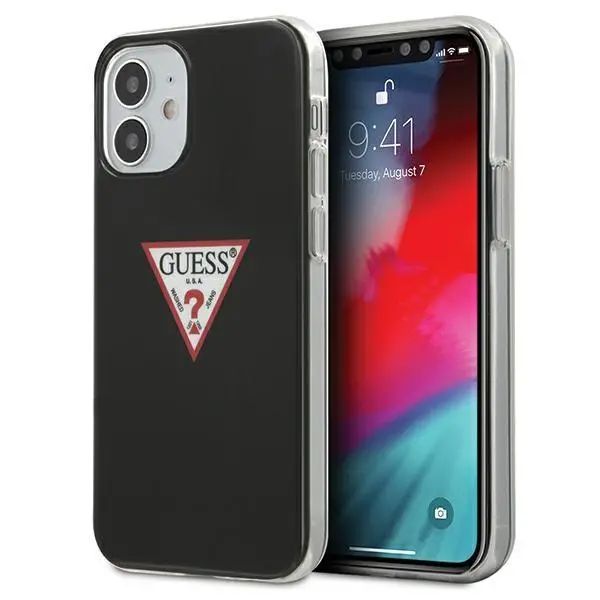 Etui Guess Triangle GUHCP12SPCUCTLBK do iPhone 12 mini Czarny