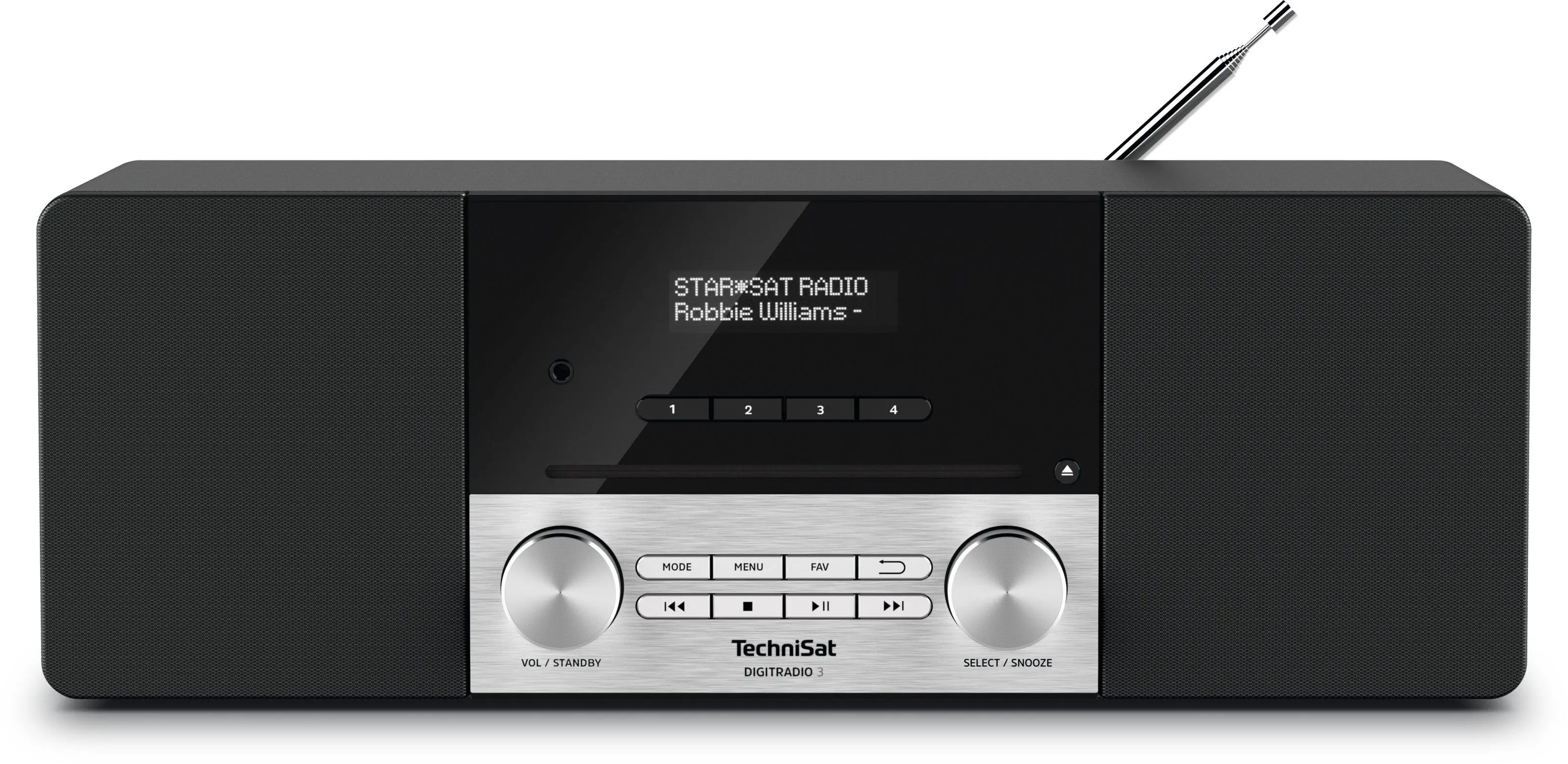 Radioodbiornik TechniSat DigitRadio 3 Radio FM DAB+ Bluetooth Czarno-srebrny