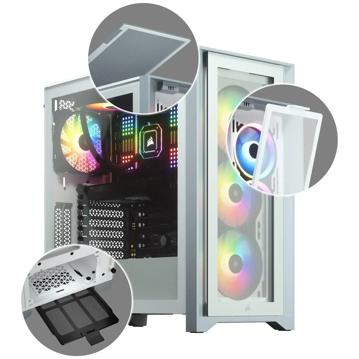 Obudowa Corsair iCUE 5000X RGB TG Biały