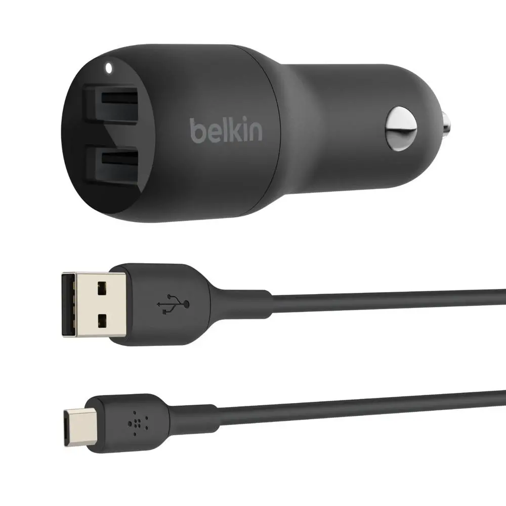 Ładowarka samochodowa Belkin Boost Charge Dual 24W Czarny