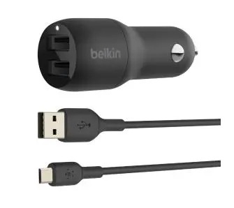 Ładowarka samochodowa Belkin Boost Charge Dual 24W Czarny