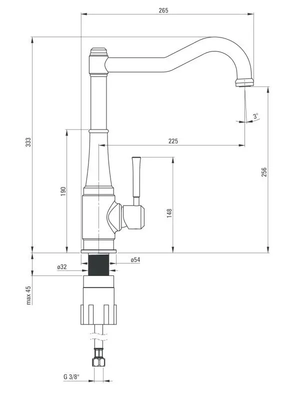 Bateria Deante Tamizo BQT D63M Titanium Mosiądz