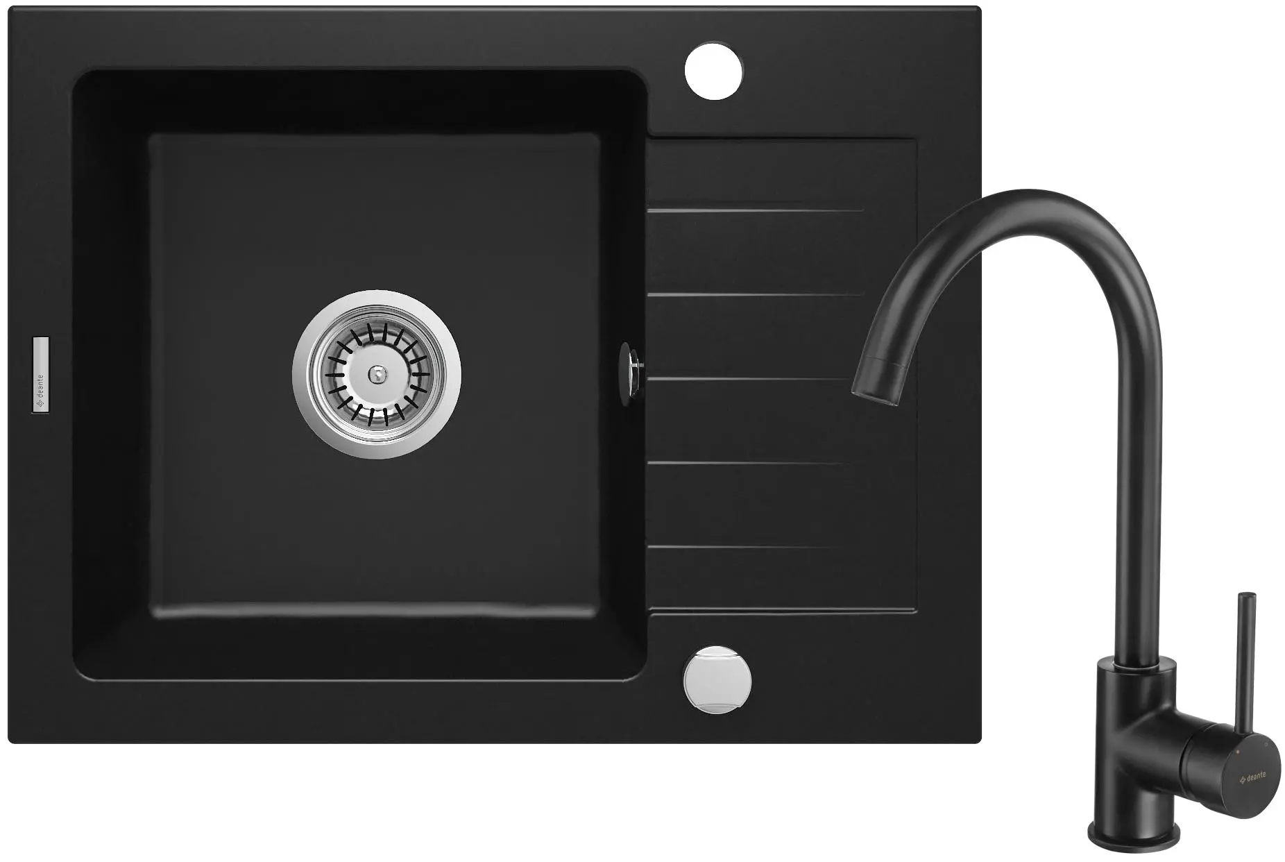 Deante Zorba ZQZAN11A Nero + bateria Czarny