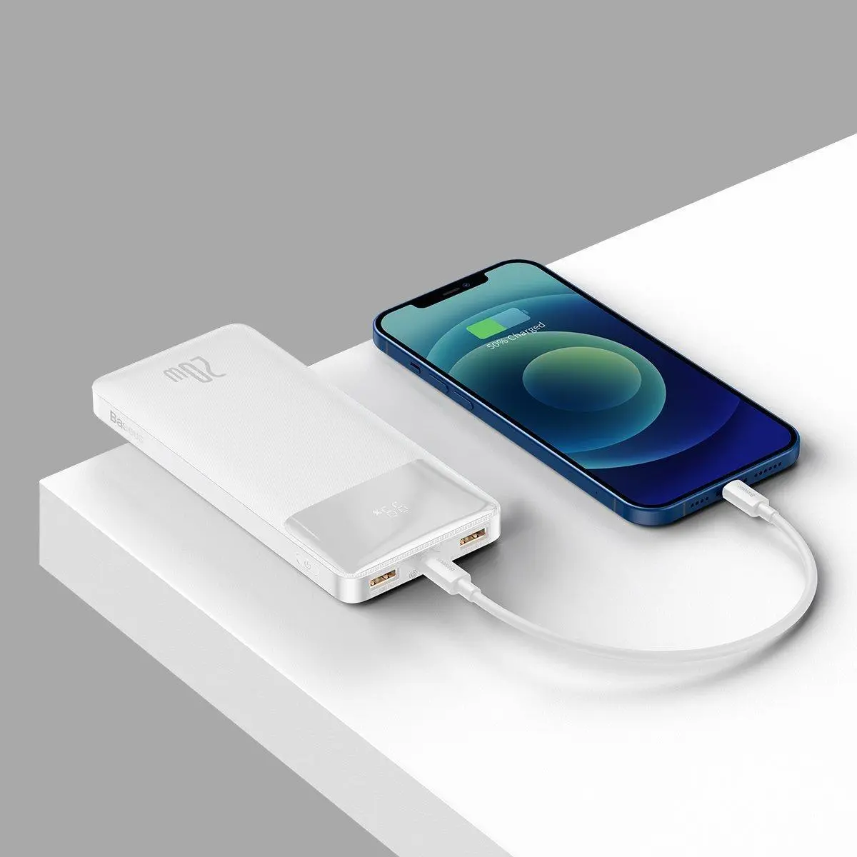 Powerbank Baseus PPDML-L02 Bipow 10000mAh 2xUSB USB-C 20W Biały