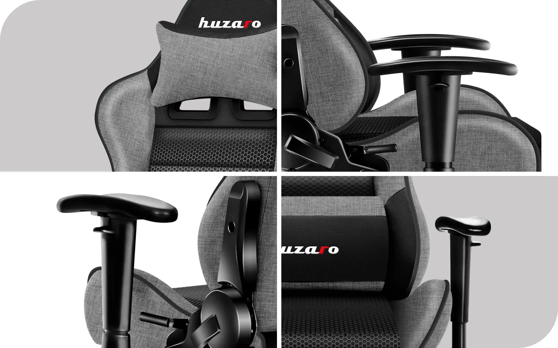 Fotel Huzaro Ranger 6.0 Mesh Dla dzieci do 130kg Tkanina Szary