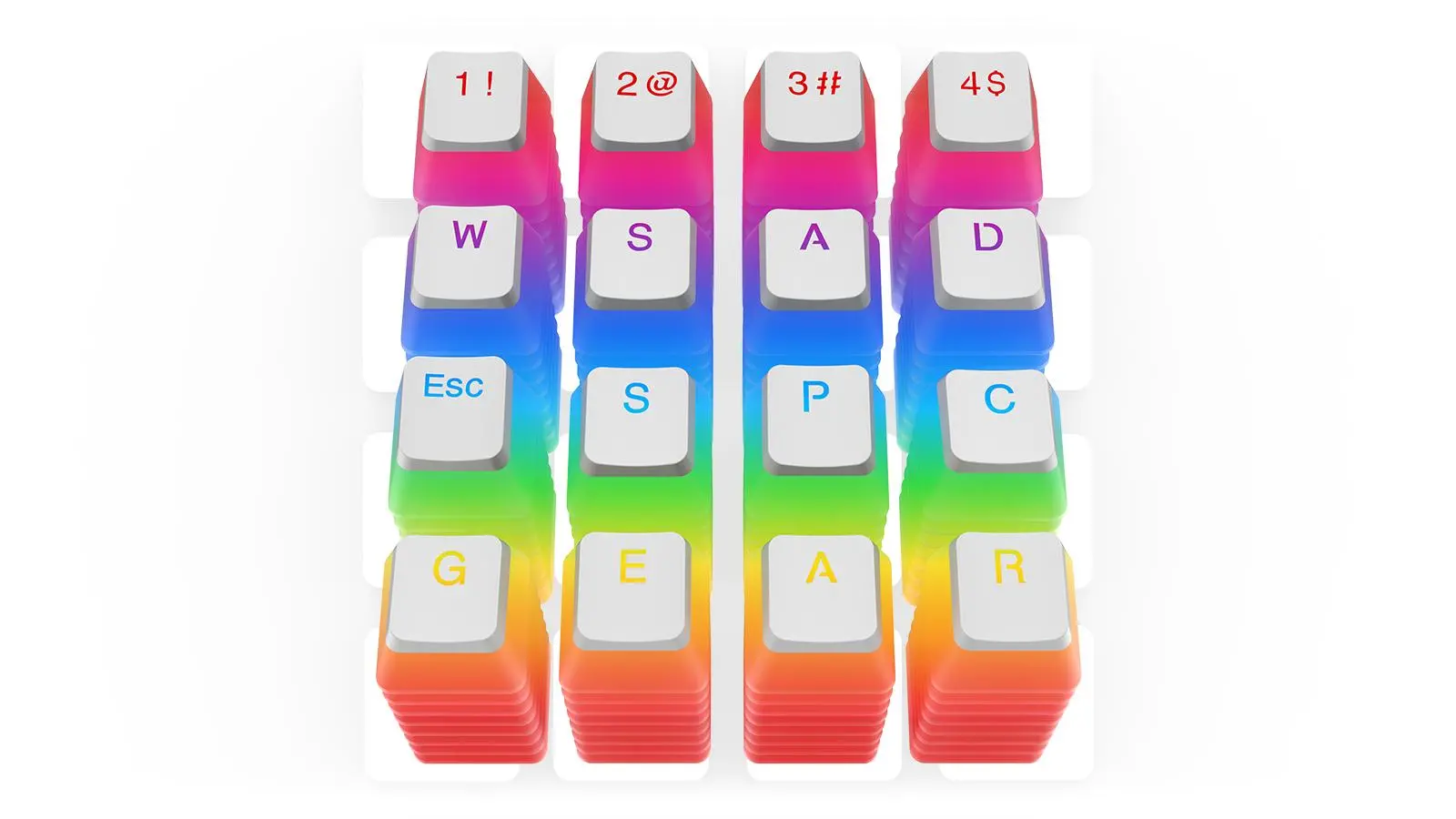 Klawiatura SPC Gear KC104 Pudding Onyx White DBL Shot PBT Biały