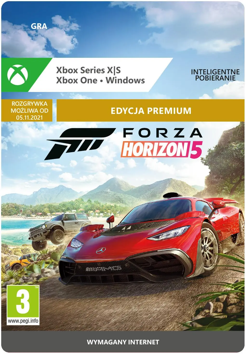 Forza Horizon 5 Edycja Premium [kod aktywacyjny] Gra na Xbox One (Kompatybilna z Xbox Series X/S) / Windows