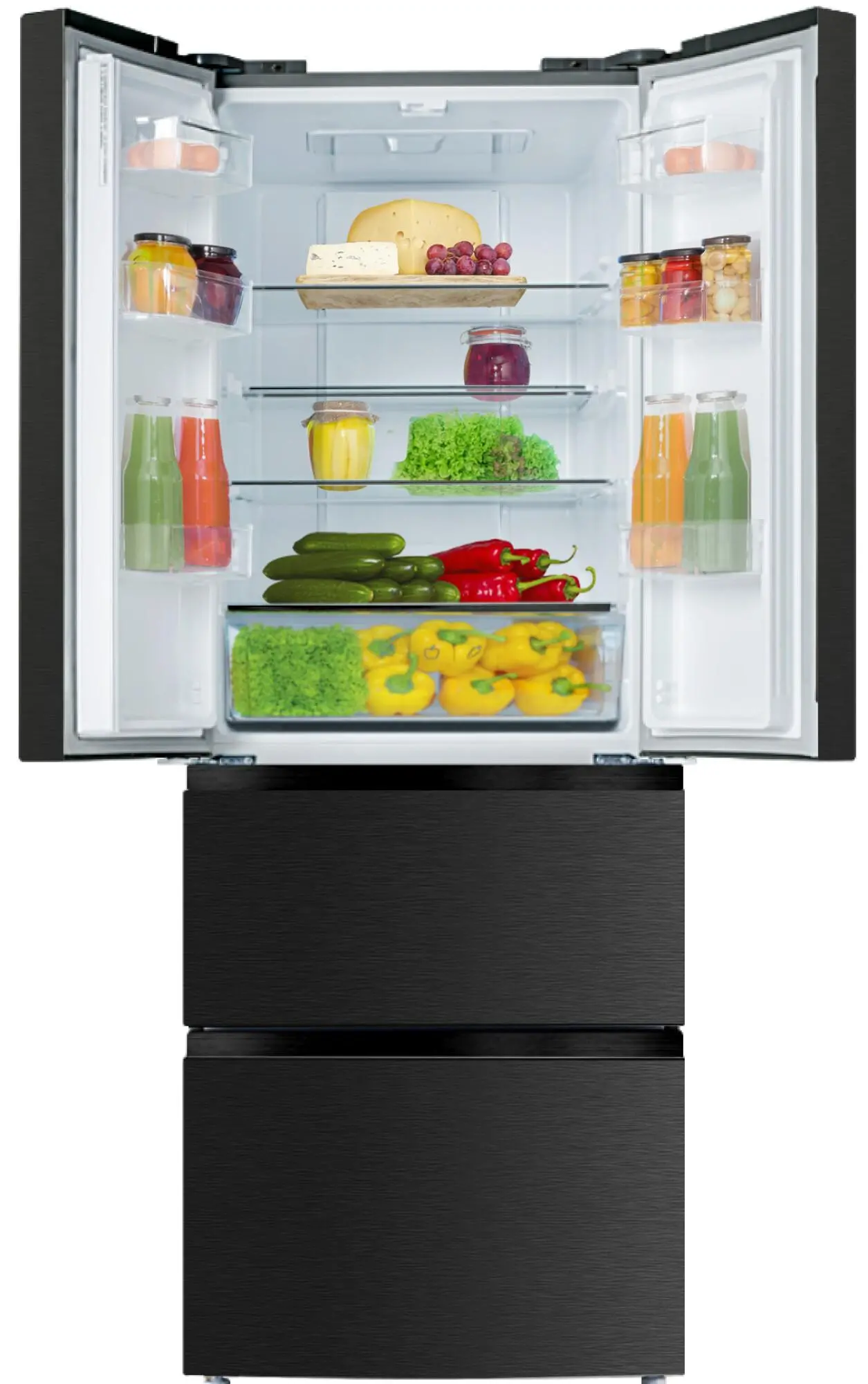 Lodówka Amica FY3269.6DFBX Pełny No Frost 180,3cm Czarny Inox