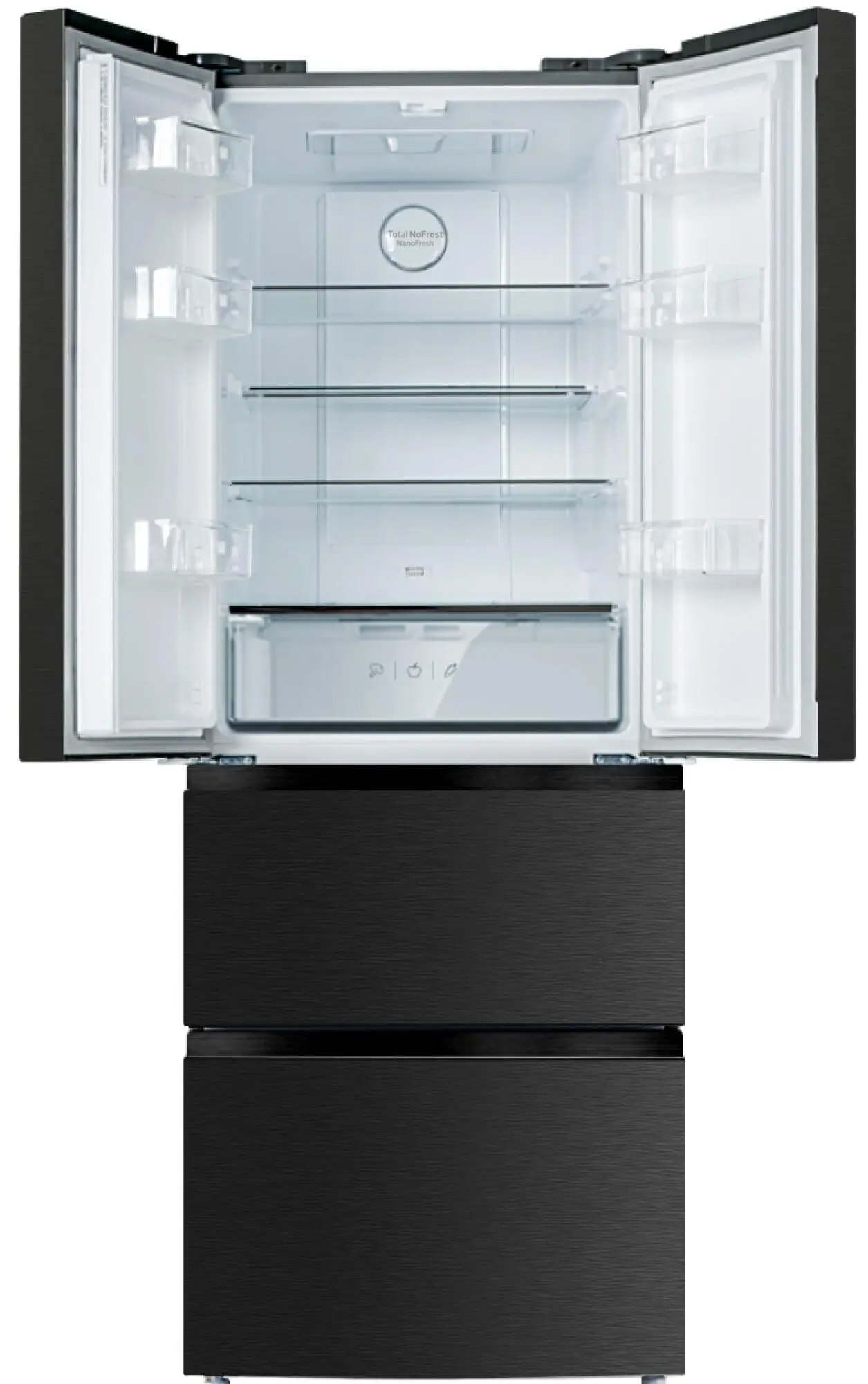Lodówka Amica FY3269.6DFBX Pełny No Frost 180,3cm Czarny Inox