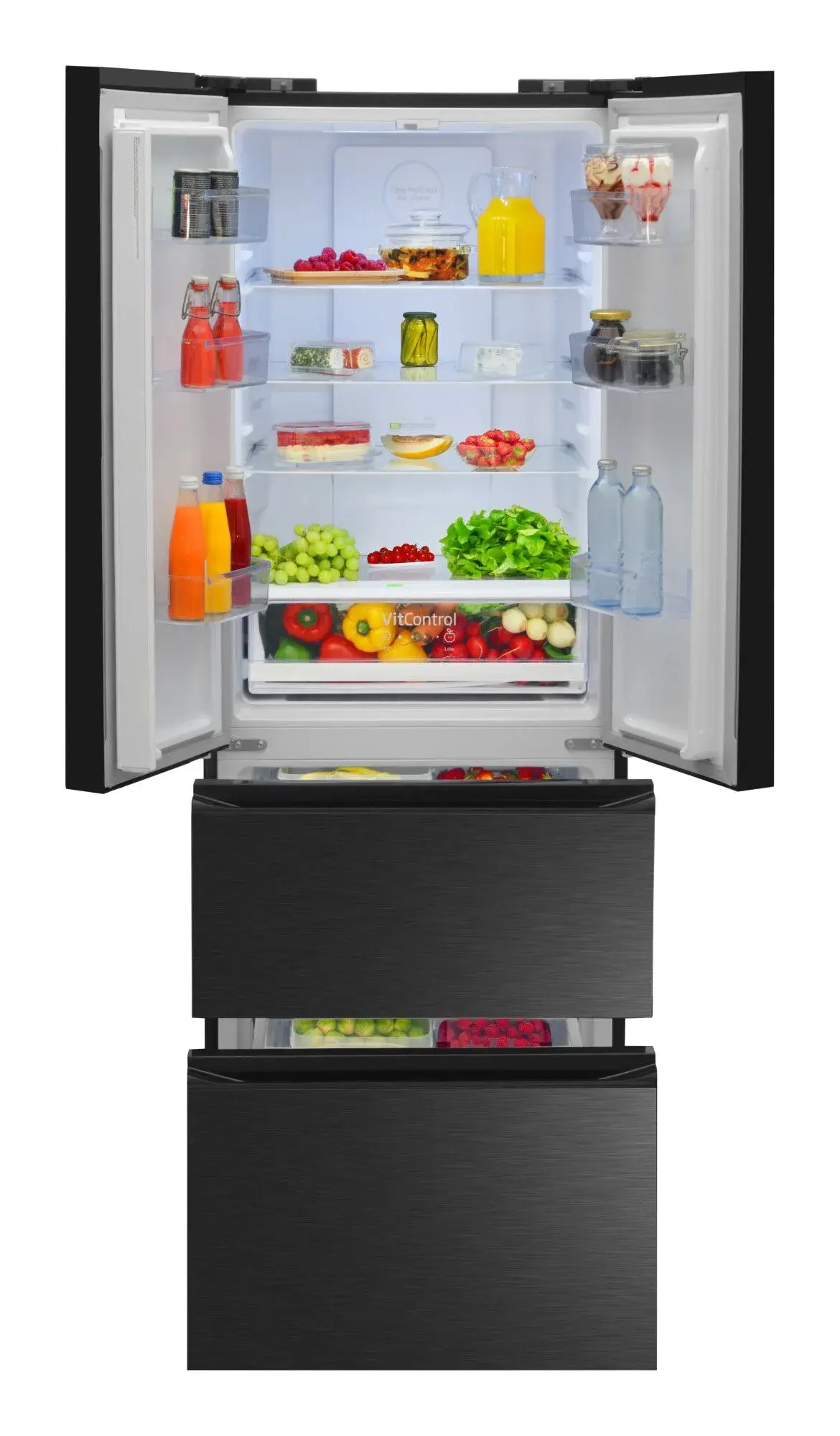Lodówka Amica FY3269.6DFBX Pełny No Frost 180,3cm Czarny Inox