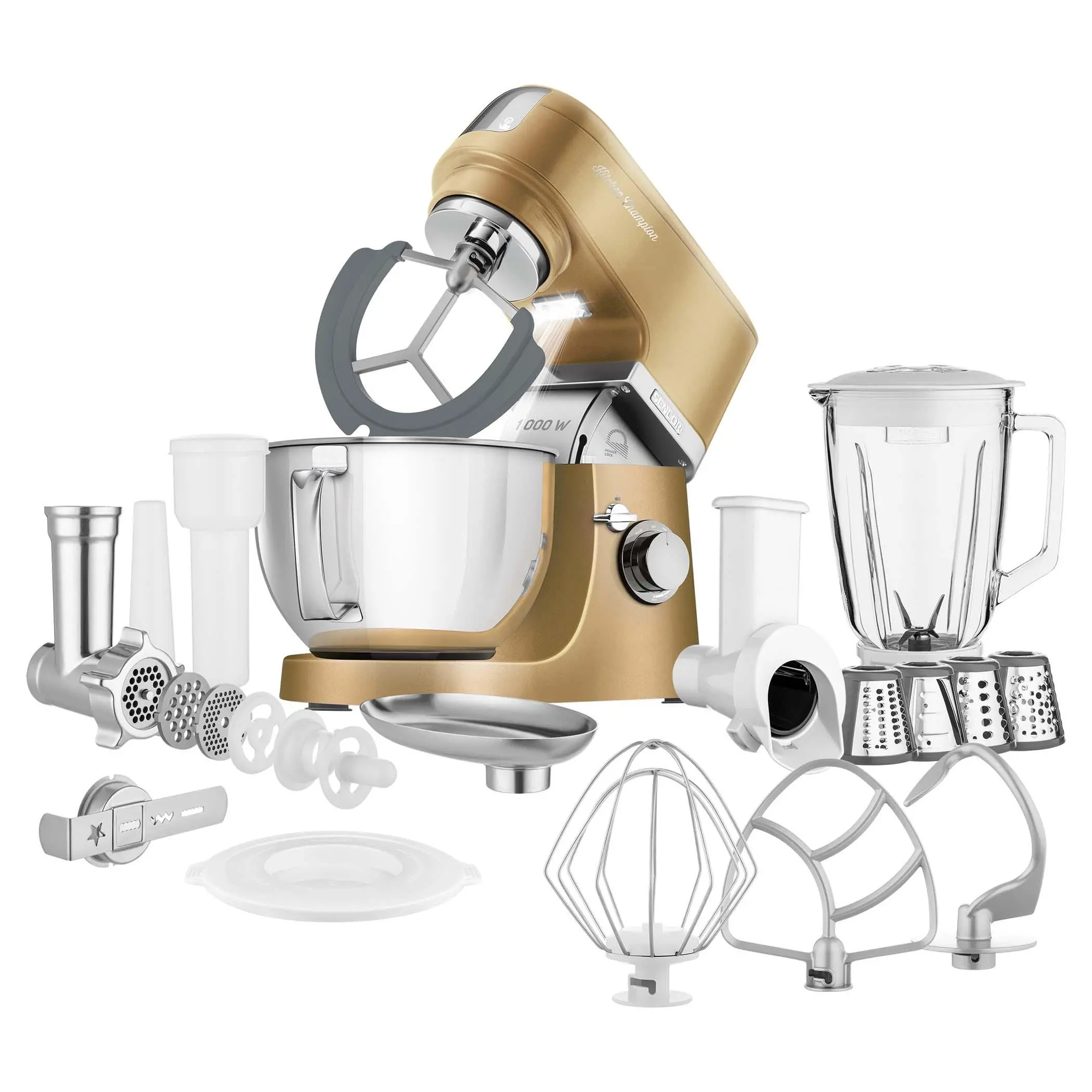 Robot planetarny Sencor STM 6377CH 1000W Maszynka do mielenia Szatkownica Blender kielichowy