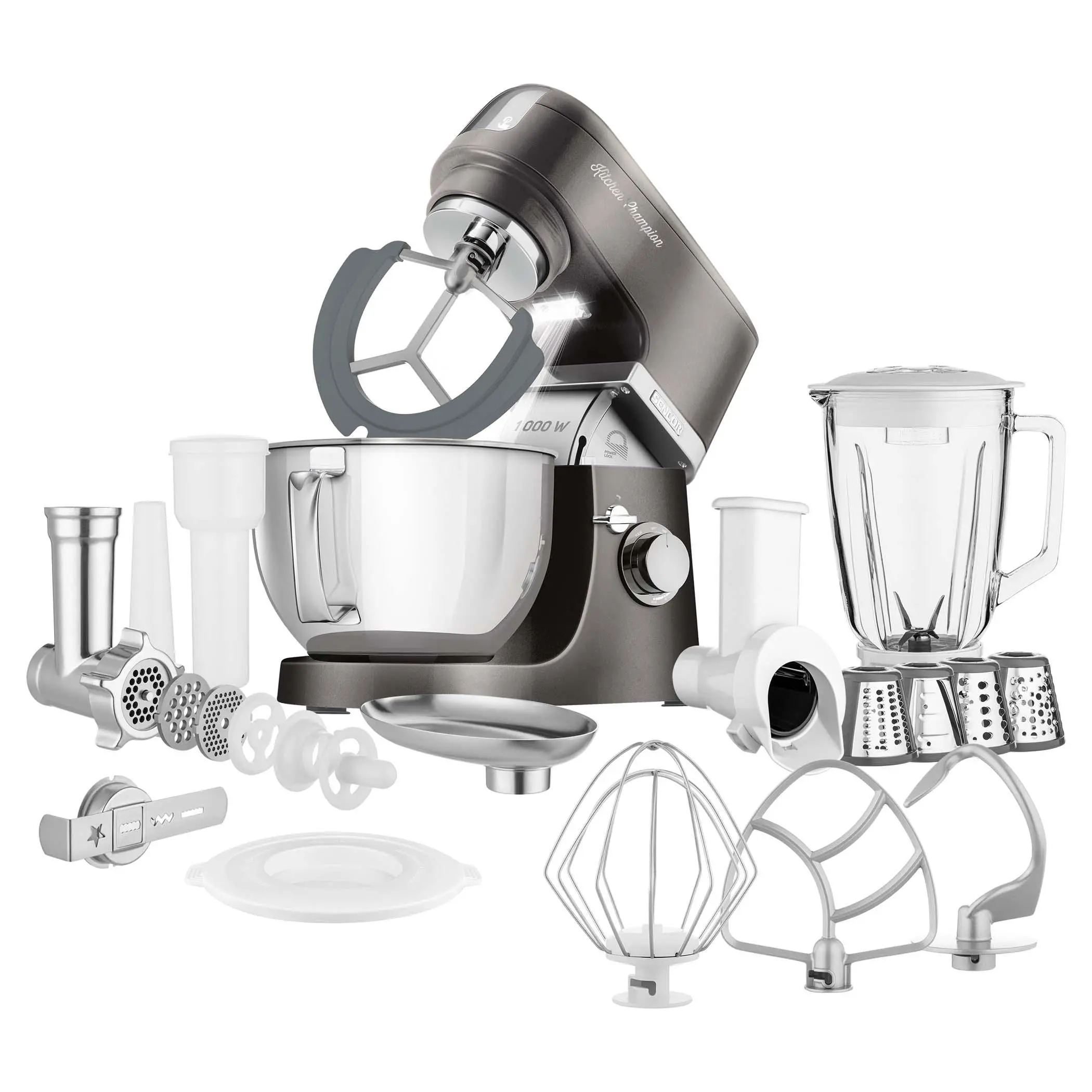 Robot planetarny Sencor STM 6378BK 1000W Maszynka do mielenia Szatkownica Blender kielichowy