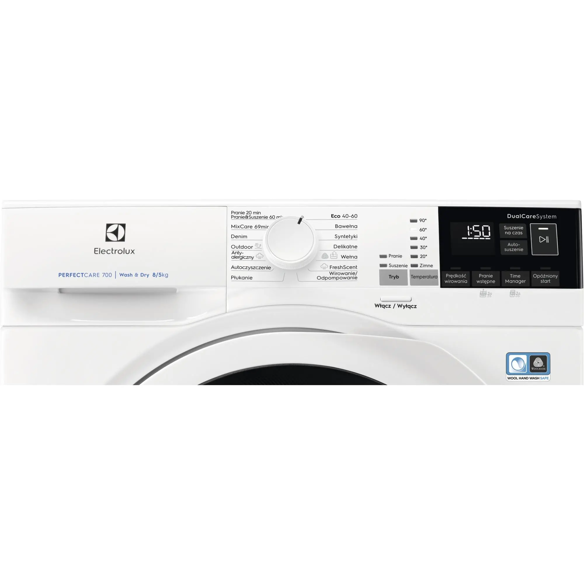 Pralko-suszarka Electrolux 700 SteamCare EW7WO448WP 55,1cm 8kg/5kg