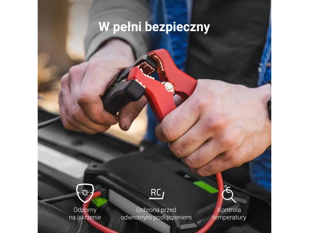 Powerbank Green Cell PowerBoost Car Jump Starter / 16000mAh 60W Czarny
