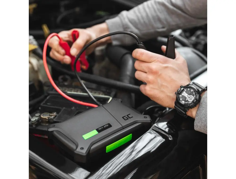Powerbank Green Cell PowerBoost Car Jump Starter / 16000mAh 60W Czarny