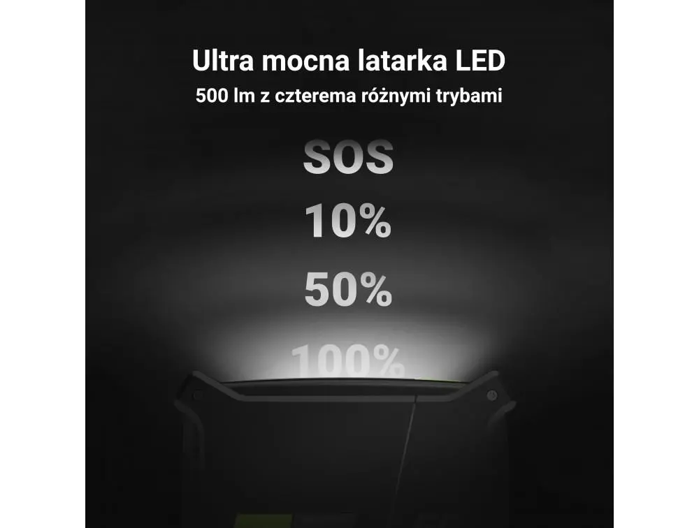 Powerbank Green Cell PowerBoost Car Jump Starter / 16000mAh 60W Czarny