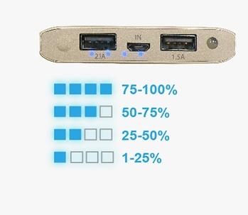 Powerbank PQI Power 10000V (srebrny)