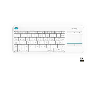 Klawiatura Logitech Wireless Touch Keyboard K400 Plus  - biały