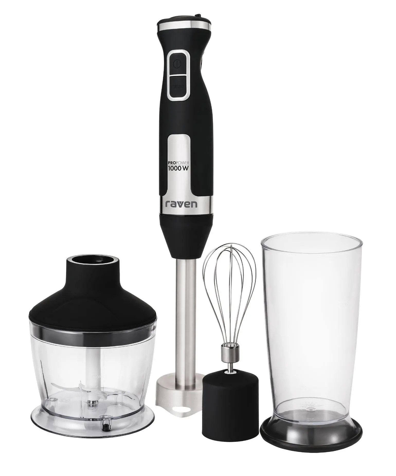 Blender Raven EBR005X 1000W 4w1 Rozdrabniacz Końcówka do ubijania