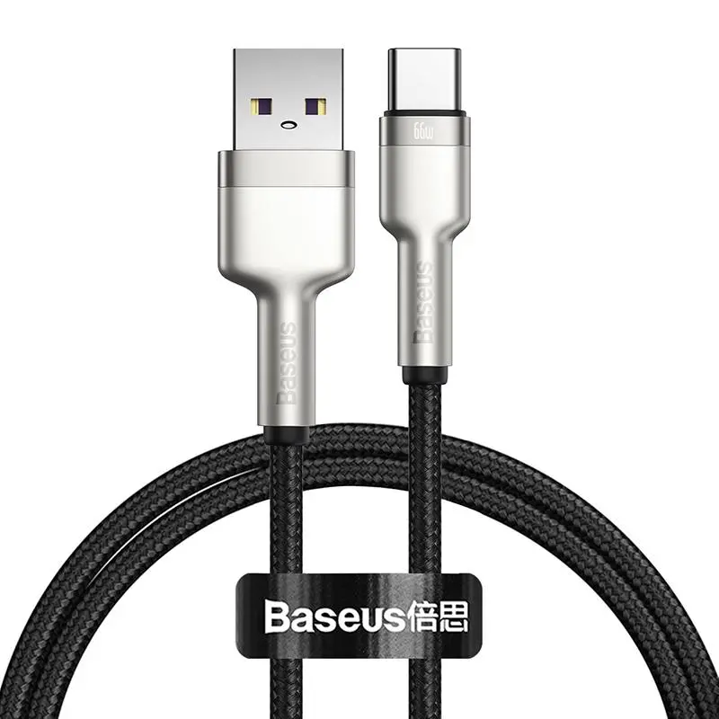 Kabel Baseus USB do USB-C Cafule 66W 1m Czarny