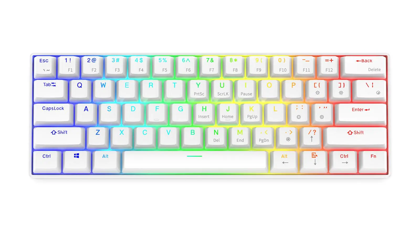 Klawiatura mechaniczna Krux Neo PRO RGB  Wireless Gateron Yellow Biały
