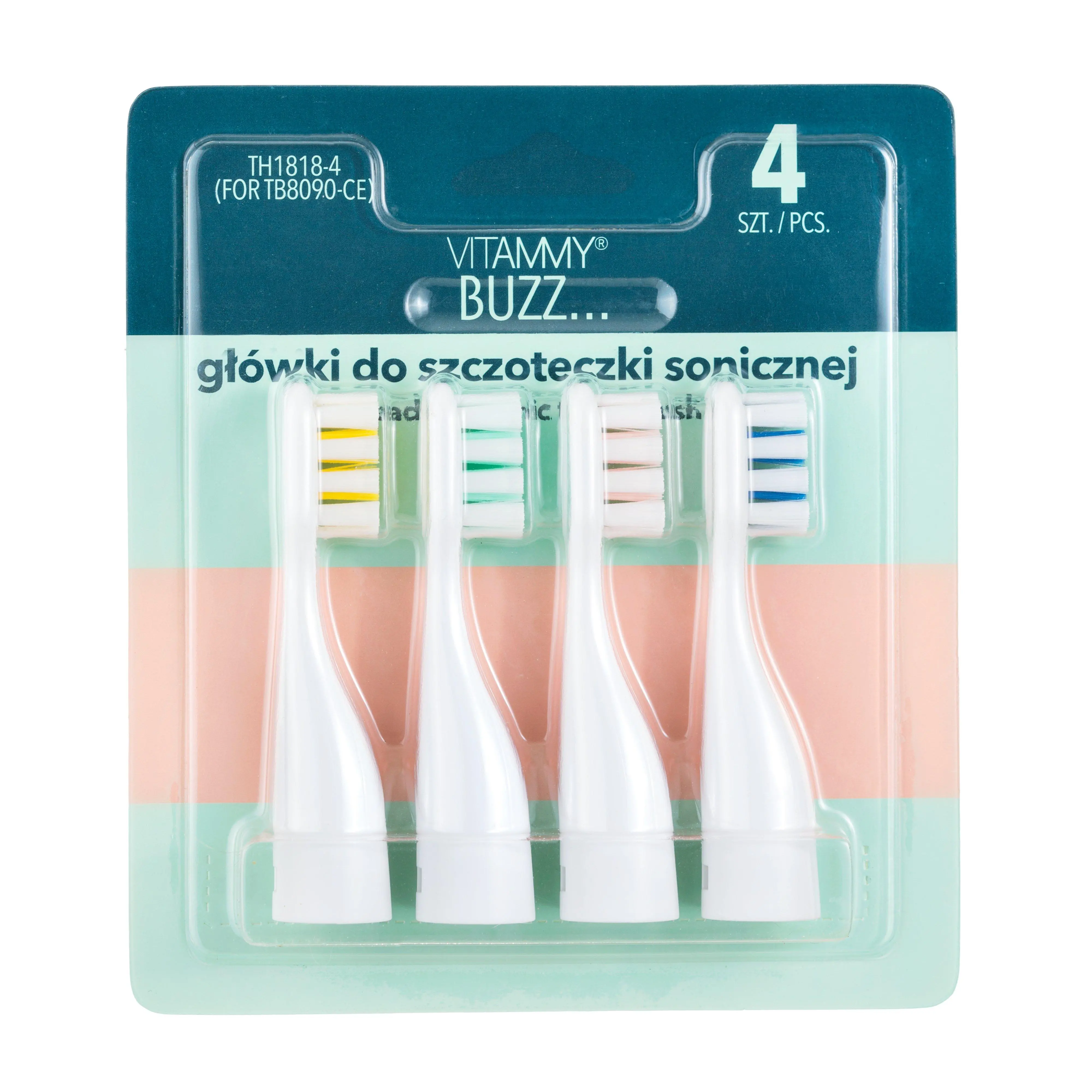 Końcówka do szczoteczki dla dzieci Vitammy Buzz 4szt.