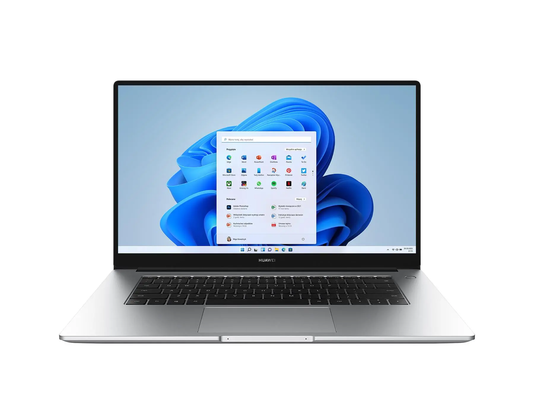 Laptop Huawei MateBook D 15 15,6" R5 5500U 8GB RAM 512GB Dysk SSD Win11 Srebrny