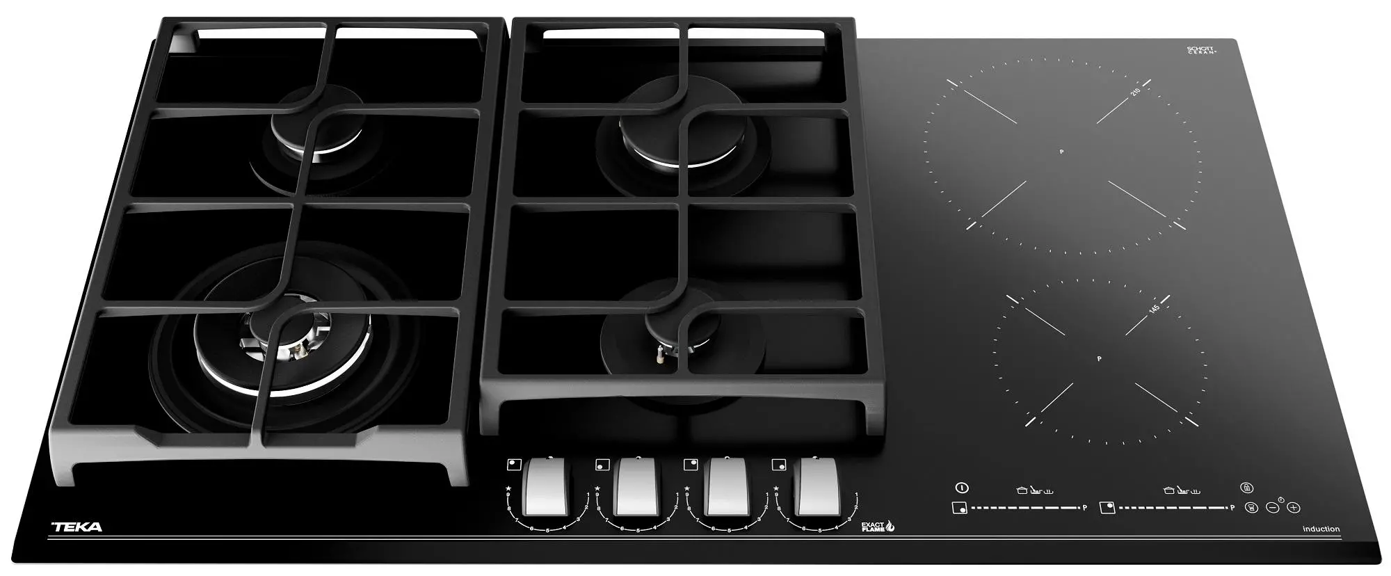 Teka JZC 96342 BBC BK (E4) 90cm, Płyta gazowo-indukcyjna - cena i