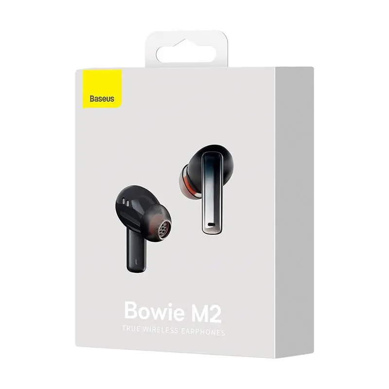 Słuchawki bezprzewodowe Baseus Bowie M2 Dokanałowe Bluetooth 5.2 Czarny