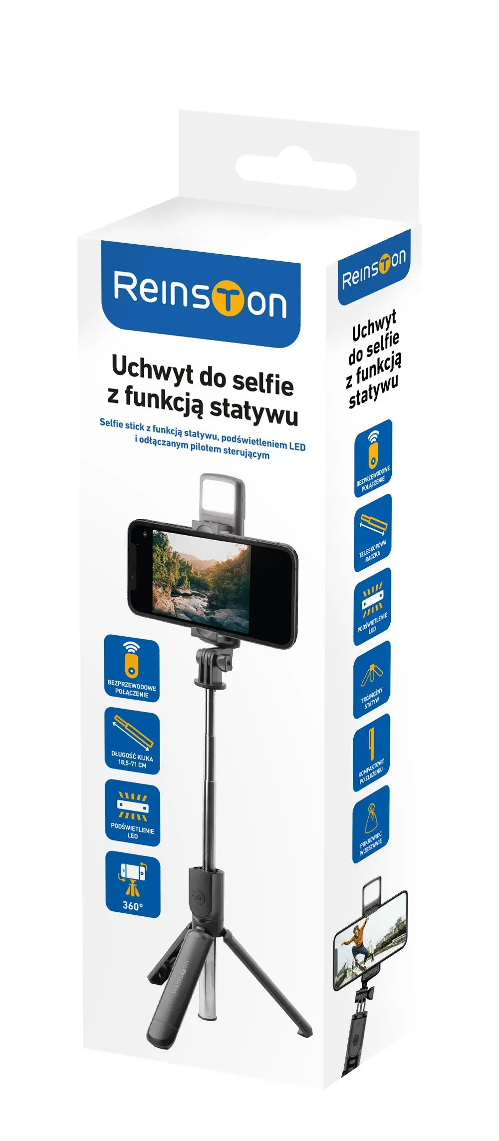 Selfie stick Reinston ESS009 Czarny