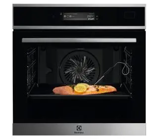 Парова електрична духовка Electrolux EOC9P31WX SteamCrisp термообіг, срібно-чорний
