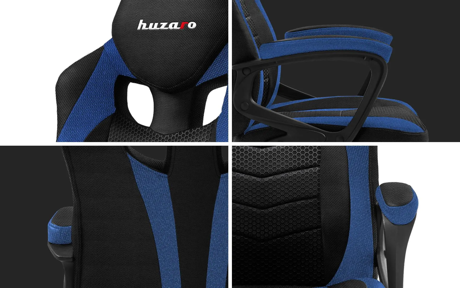Fotel Huzaro Force 2.5 Mesh Gamingowy do 130kg Tkanina Niebieski