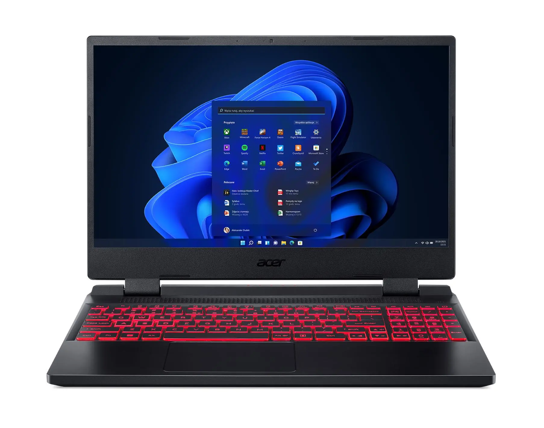 Laptop gamingowy Acer Nitro 5 AN515-58-55KH 15,6" 144Hz i5-12500H 8GB RAM 512GB Dysk SSD RTX3050 Win11 Czarny