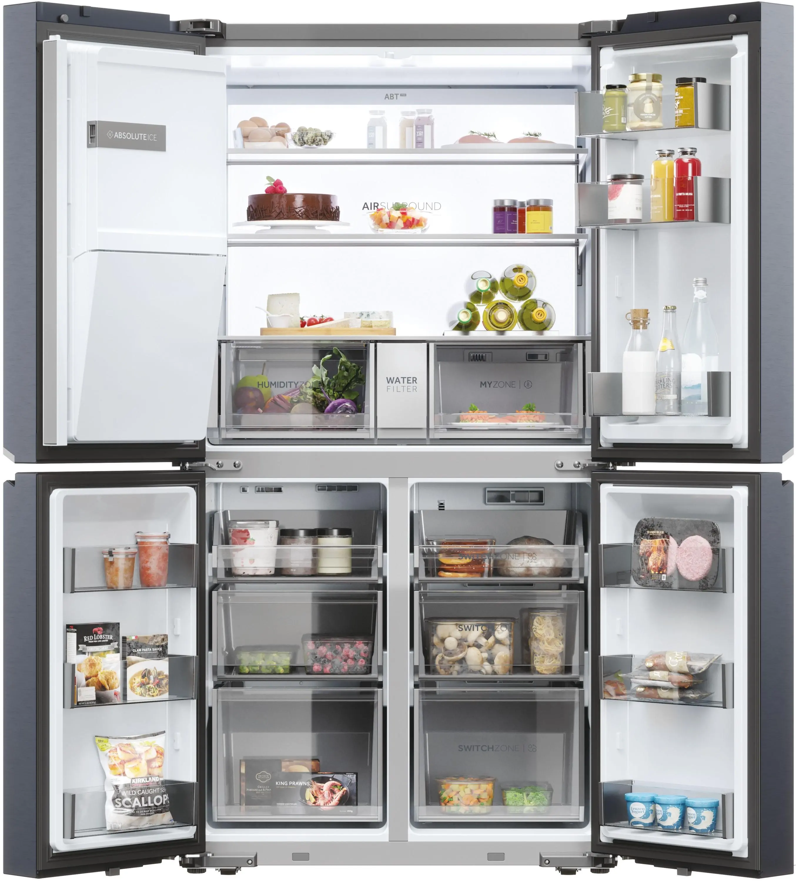 Lodówka Haier Seria 7 HCR7918EIMB Pełny No Frost 177,5cm Dystrybutor wody Czarny Inox
